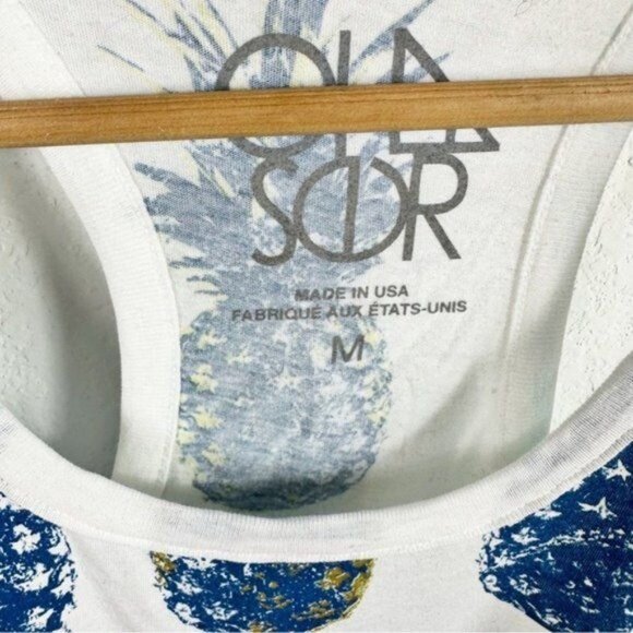 NEW Chaser Indigo Pineapples Racerback Graphic Tee Tank Size M - Picture 4 of 8